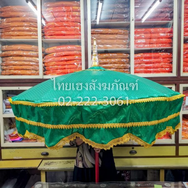 สัปทนผ้าตาด สีเขียว